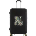 thumbnail image 1 of Housses de Valise Housse de Protection Valise de Voyage Anti-Rayures Housse Anti-Poussière Réutilisable Housse Anti-Poussière Lavable Motif Imprimé Floral Lettre 8floral Lettre X m, 1 of 6