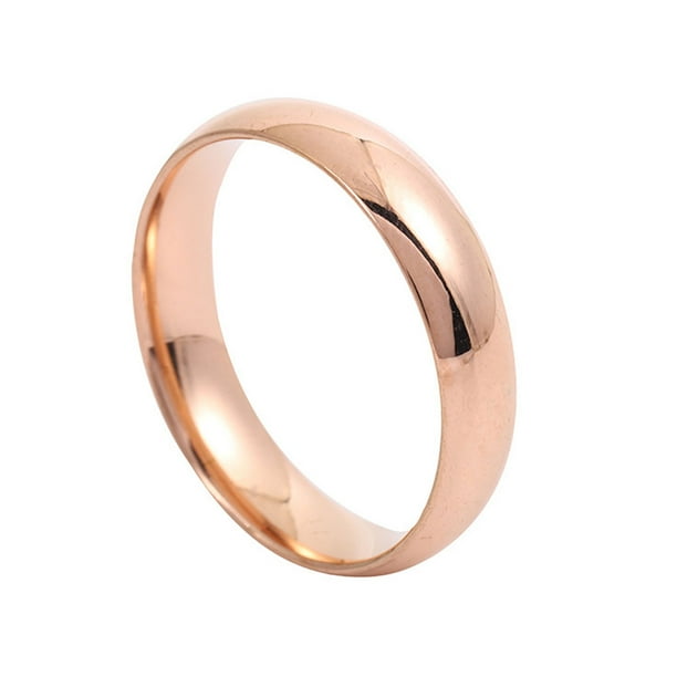 Minnieouse Anillo de acero a la moda para hombre y mujer, joyería, anillos delicados, accesorio decorativo para vestir informal, fiesta de Ropa, zapatos y accesorios Miscelánea Oro rosa