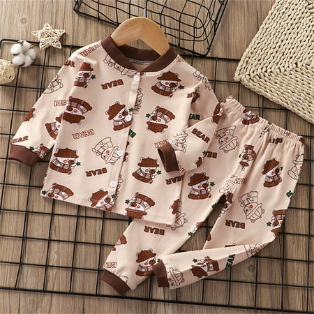 

Kids Pajamas Toddler Pajamas Beige Home Clothes Cartoon Bathrobe Plush Cheap 73.00