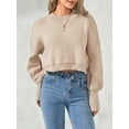 thumbnail image 3 of SUNSIOM Pull-Over Femme Couleur Unie/rayé Col Rond Manches Longues Ample Printemps Automne Décontracté Mode Urbaine, 3 of 6