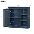 thumbnail image 3 of 30'' x 28'' Medicine Cabinet,Wall Mounted Bathroom Storage Cabinet with 3 Open Shelves,Modern Bathroom Wall Cabinet with Mirror,Blue(Not Include Bathroom Vanity), 3 of 9