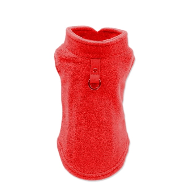 EeaseMX Chaleco grueso para perro, ropa de invierno, abrigo acolchado y cálido para perros pequeños y grandes, talla S (rojo)