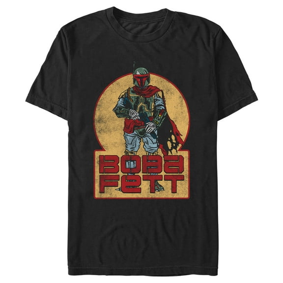 Men's Star Wars Distressed Retro Boba Fett Graphic Tee Black 3X Large