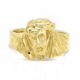 thumbnail image 3 of Men's 14k Gold Plated 19mm Wide Polished Jesus Christ Profile Ring - Size 10.5, 3 of 7