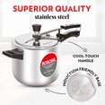 thumbnail image 5 of Triply Inner Lid Stainless Steel Pressure Cooker - 5 Liters, Silver | Stay Cool Handles, Even Heat Distribution - Gas & Induction Campatible, 5 of 5