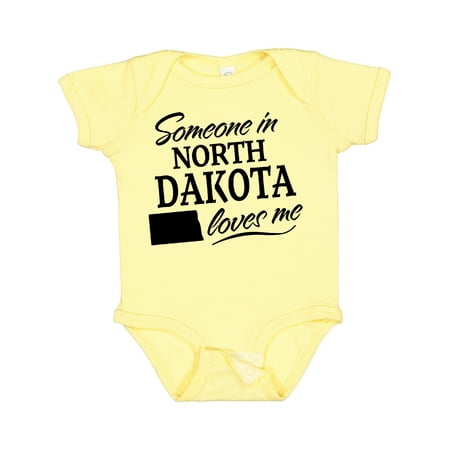 

Inktastic Someone in North Dakota Loves Me Gift Baby Boy or Baby Girl Bodysuit