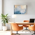 Absstract Color Block Canvas Print Wall Art, Blue Beige Gradient Art ...