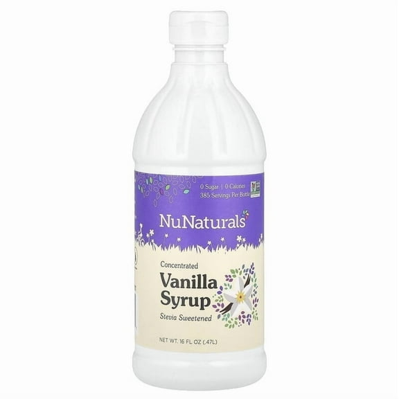 NuNaturals, Concentrated Vanilla Syrup, 16 fl oz (0.47 l) Pack of 2