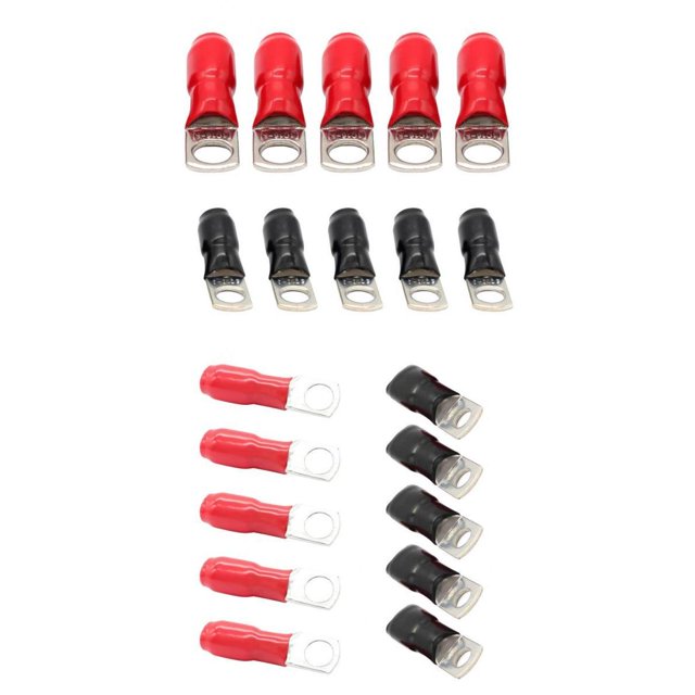 20 Piezas 16 / 25mm² Nuevos Terminales de Tubo de Cobre Cable de Batería Orejetas de Alambre as con Cubiertas shamjiam Conector de cobre con tapa
