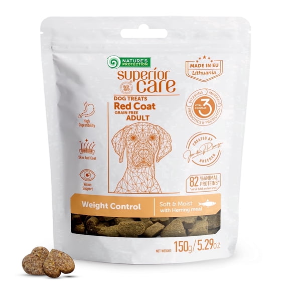 Nature's Protection Superior Care Grain Free Herring Training Treats for Dogs, 5.29 oz Bag