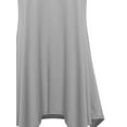 thumbnail image 4 of SSOULM INCH & FIT Women's Round Neck Short Sleeve Asymmetrical Hem Tunic Tank Top. Made in U.S.A, 4 of 5