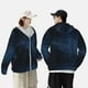 thumbnail image 4 of Fotbe Blue Glitter Retro Chaqueta con Protección Solar UPF 50+ para Hombre y Mujer, Camisa con Capucha y Bolsillos-Small, 4 of 7