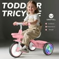 thumbnail image 2 of Tricycle for Girls,Bike Toys with Adjustable Seat&Light-Up Wheels,Birthday Gift, 2 of 9