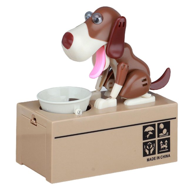 Easter Decor My Dog Bank Cutest Doggy Box Animated Battery Operated Robotic Hungry Puppy Toy Savings Bank