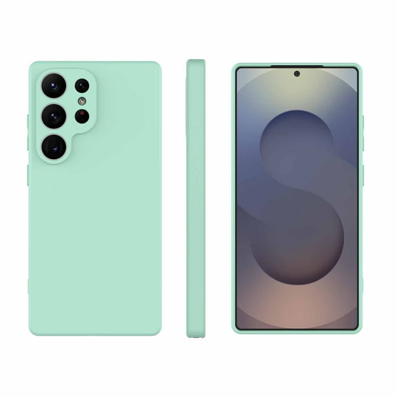 For Samsung Galaxy S25 Ultra Silicone Case, Njjex Shockproof Rugged Soft Gel Rubber Cover, Ultra Slim Anti-Scratch Protective Case with Microfiber Lining ,Precise Cutouts-Mint