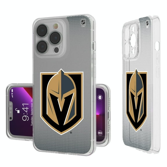 Vegas Golden Knights Linen Logo iPhone Clear Case