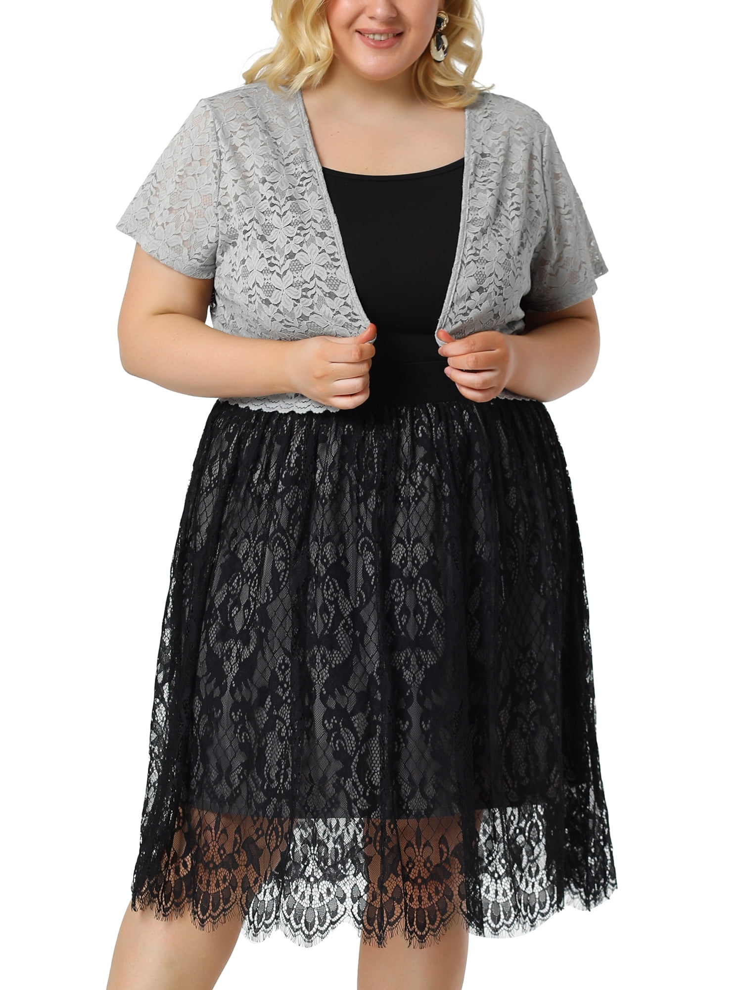 lace short sleeve cardigan