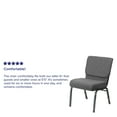 thumbnail image 5 of Flash Furniture Gray Fabric Church Chair,PK4 4-XU-CH0221-GY-SV-GG, 5 of 9