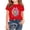 Red, variant on Amidoa Printed Girls T Shirts Cute Crewneck Summer Graphic Tops Casual Kids Tees,Army Green,7-8 Years
