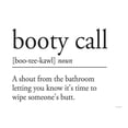 thumbnail image 2 of Lettered And Lined 18x15 White Modern Wood Framed Museum Art Print Titled - Booty Call, 2 of 4