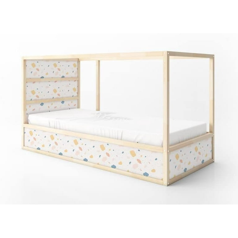 KURA Bed Colorful Venetian Terrazzo Imitation Pattern Kids Decals Sticker Furniture Decals for Nursery Adhesive