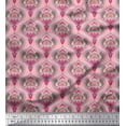 thumbnail image 1 of Soimoi Rayon Crepe Fabric Moroccan Damask Fabric Prints By Yard 46 Inch Wide, 1 of 3