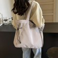 thumbnail image 2 of Bolso de mano informal de gran capacidad para mujer, bolso de viaje sencillo, bolso de hombro grande, bolsos estéticos, bolso de mano con cordón, 2 of 5