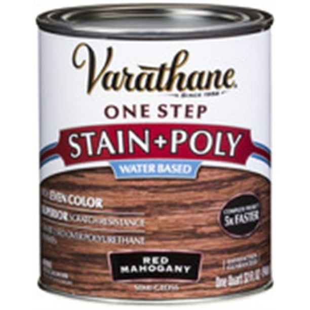 Varathane 336360 1 Quart Red Mahogany One Step Stain & Polyurethane