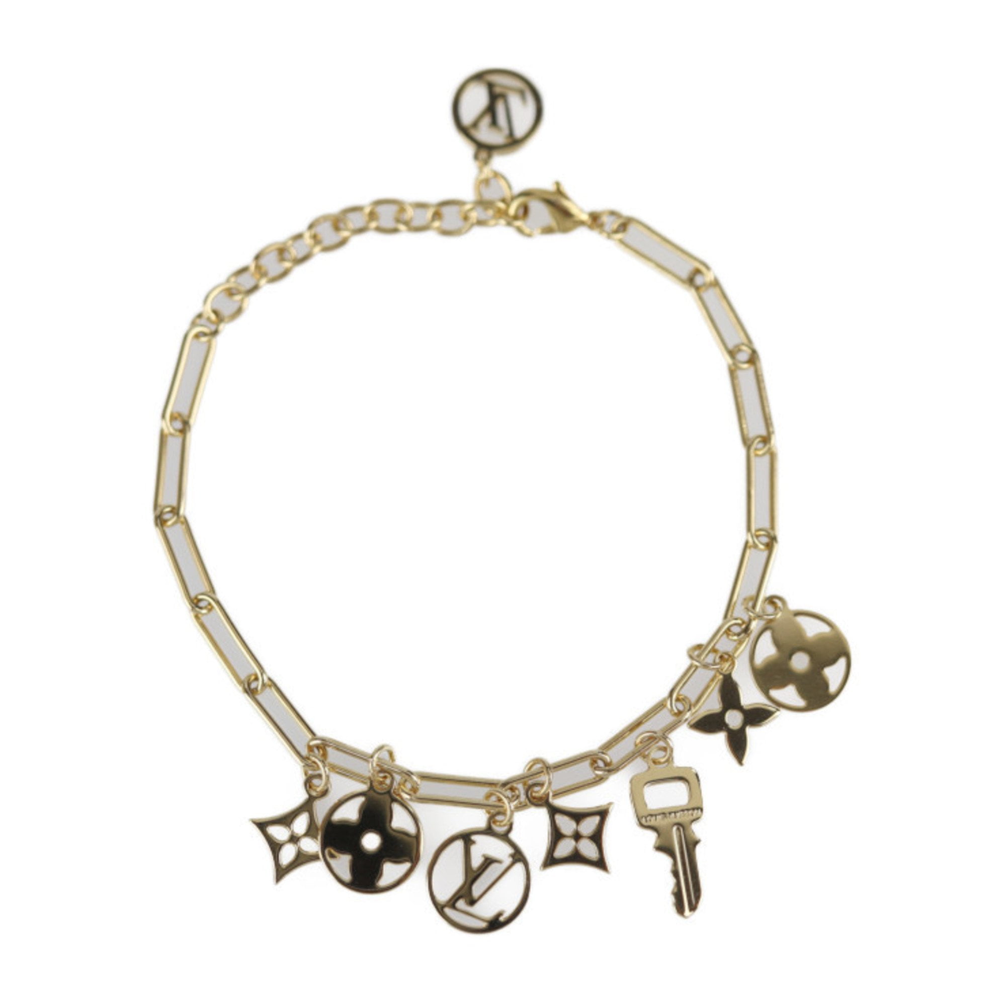 Louis Vuitton Monogram Charms Bracelet Golden ref804362 Joli Closet #27 Louis Vuitton Monogram Charms Bracelet Golden ref804362 Joli Closet