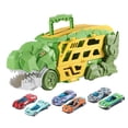 thumbnail image 4 of Camión de transporte de dinosaurios Strade Fareast Limited figura de dinosaurio con 6 coches verde, 4 of 8