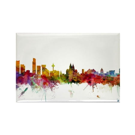 CafePress – Liverpool England Skyline Magnets – Rectangle Magnet 2 x3 Refrigerator Magnet