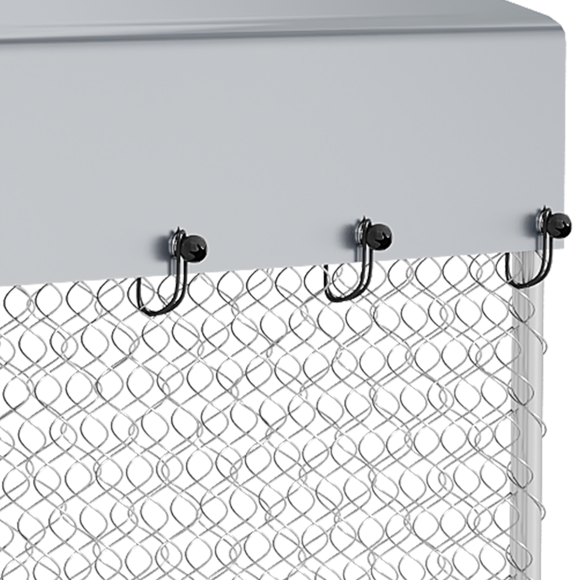 ModFusion 9.8' x 9.8' Large Outdoor Pet Kennel with Weatherproof Canopy, Secure Lock & Adjustable Feeding Bowls – Perfect for Dogs, Cats & More