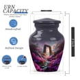 thumbnail image 2 of Petunia Keepsake Cremation Urn For Ashes Women - Small Funeral Urns For Male - Grey Mini Urn For Adult Female - Purple Urns For Human Ashes Female -3 Inch, 2 of 7
