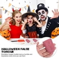thumbnail image 3 of Dark Red Fake Tongue Props Tricky Prop for Halloween Party 5Pcs, 3 of 5