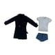 thumbnail image 4 of Gabardina negra a escala 1/6, cortavientos, camiseta y pantalones cortos vaqueros. negro, 4 of 9