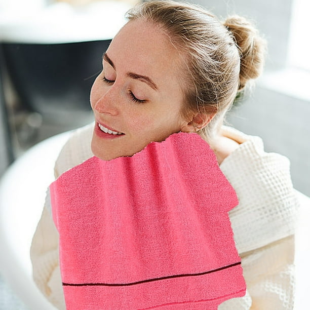Toalla de Mano de Algodón Suave | 76 X 35 Cm | Absorbente y de Secado Rápido | Rosa/Blanco/Amarillo/Verde | Juego de Toallas para Baño de Hotel y Hogar | 1 Pieza