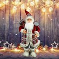 thumbnail image 4 of Simulación Santa Claus Santa Estatuas Y Estatuillas Muñeca de Peluche Ornamento de Navidad Coleccionables Mostrar Decoraciones de 1 Yotijar Figuras de Santa Claus, 4 of 8
