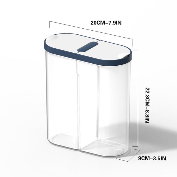 Yhmxh Organizadores y almacenamiento Tanque de almacenamiento de granos transparente para el hogar, tanque de almacenamiento de alimentos para cocina, tanque sellado. Almacenamiento de ducha