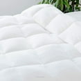 thumbnail image 2 of Lussona All Season Warm Fluffy Ultra-Soft Comforter- 100% Egyptian Cotton 1000 Thread Count 400 GSM Box Stitched Comforter- (Queen, White), 2 of 11
