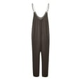 thumbnail image 5 of 2025 Womens Fashion Casual Sleeveless Jumpsuits Suspender Rompers Loose Long Overalls Pants Wide Leg Pants with Pockets, 5 of 5