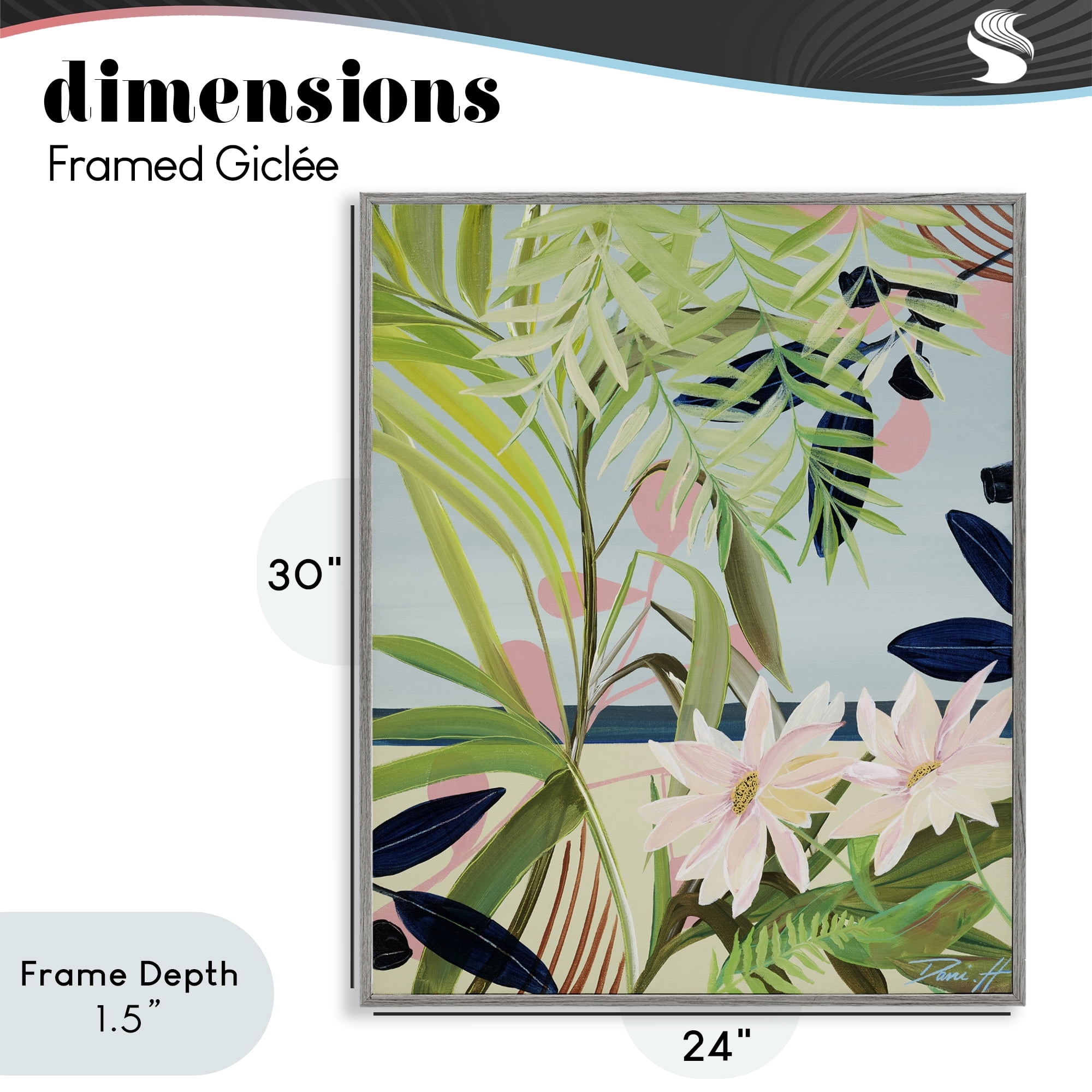 Stupell Industries Discovery of Lush Plants Gray Framed Giclee Art, design by Dani Heyward