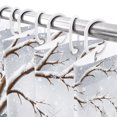 thumbnail image 4 of Small Stall Shower Curtain 36x72 Inch Narrow Half Size Christmas Snowman Bath Curtains Bathroom Decor, Xmas Deer Winter Pine Tree Branches Forest Waterproof Shower Curtain Set with Hooks 36 Inch, 4 of 8