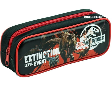 Jurassic World Single Zipper Black Pencil Case (Best Pencil Box In The World)