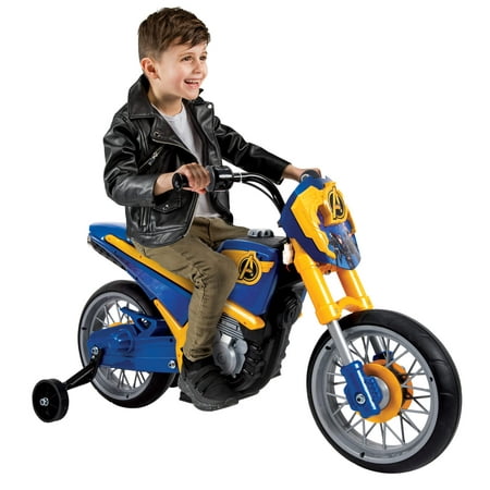 Marvel Avengers 6V Battery-Powered Motorcycle Ride-On Toy by