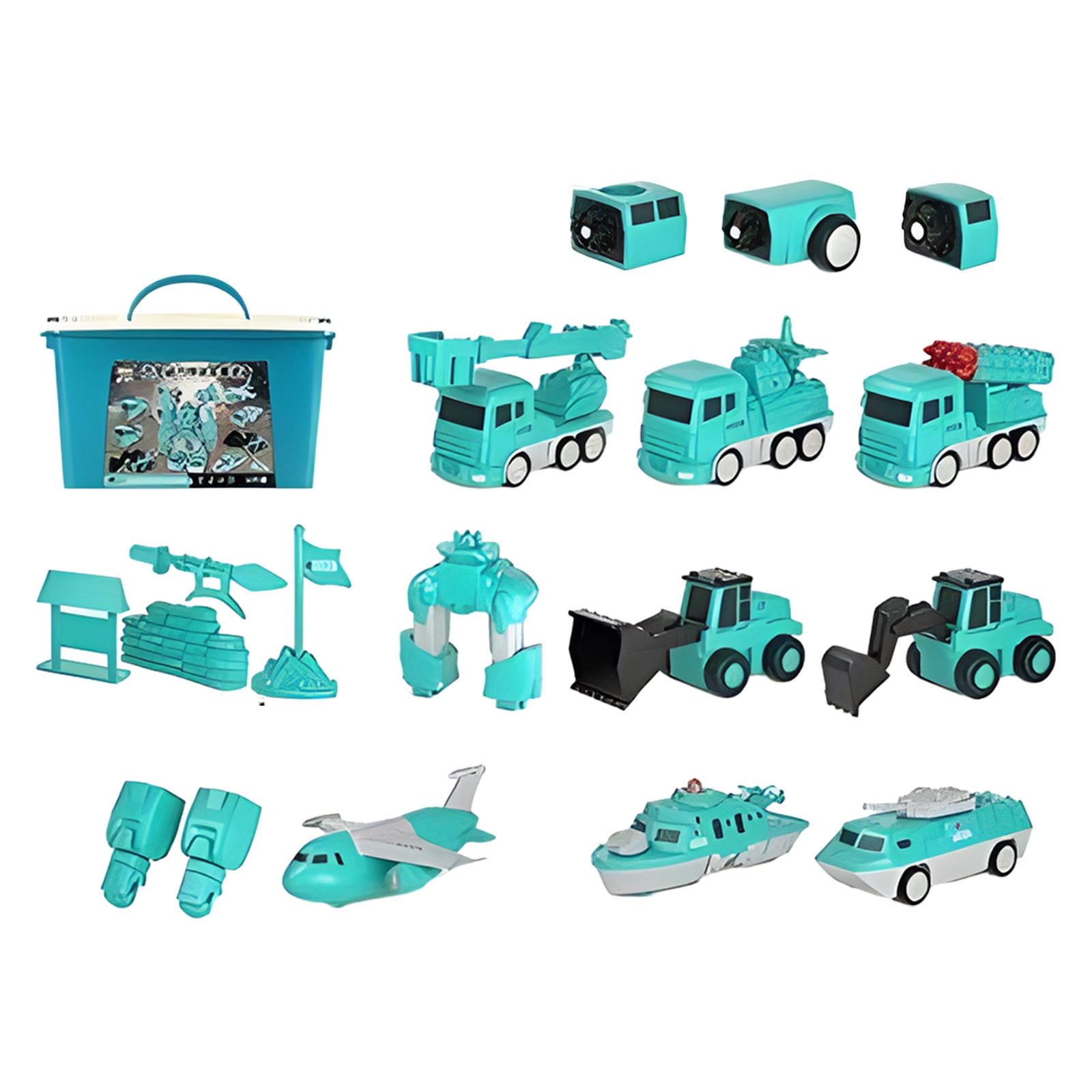 Lulshou Hohaski Magnetic Transform Engineering Car 6 in 1 Assembled Transforming Robot Toys Home Decor Collection