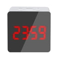 thumbnail image 1 of Reloj despertador digital LED Temperatura Escritorio Espejo de maquillaje Arte Snooze Reloj Dormitorio Decoración de oficina, Cuadrado kenally HA3237-08B, 1 of 6