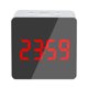 thumbnail image 1 of Reloj despertador digital LED Temperatura Escritorio Espejo de maquillaje Arte Snooze Reloj Dormitorio Decoración de oficina, Cuadrado seitruly HA3237-08B, 1 of 6