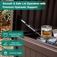 thumbnail image 5 of EHHLY 120 Gallon Outdoor Storage Box Large, Lockable Outside Storage Containers Waterproof Patio Cushions Deck Boxes, Brown, 5 of 12