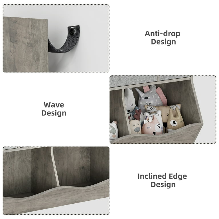 Kids Bookshelf and Bookcase Toy Storage Multi Shelf with Cubby