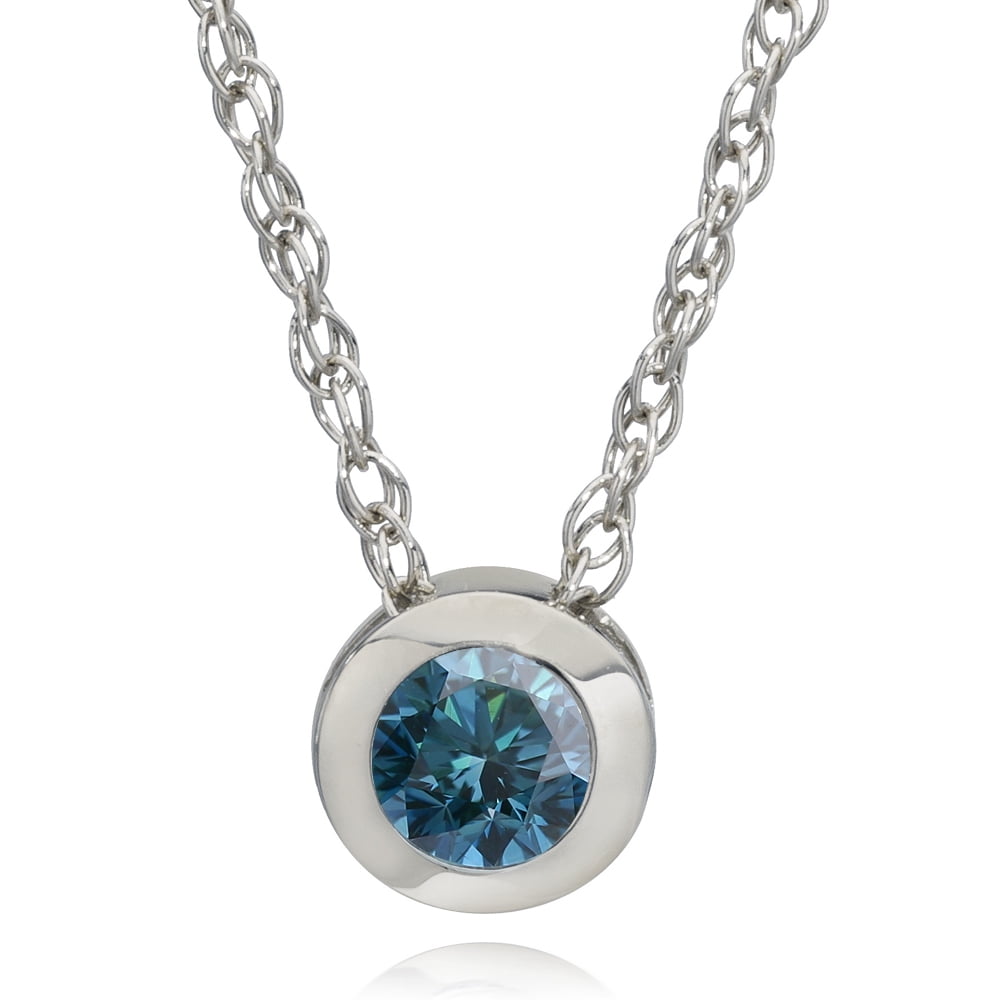 diamond necklace blue